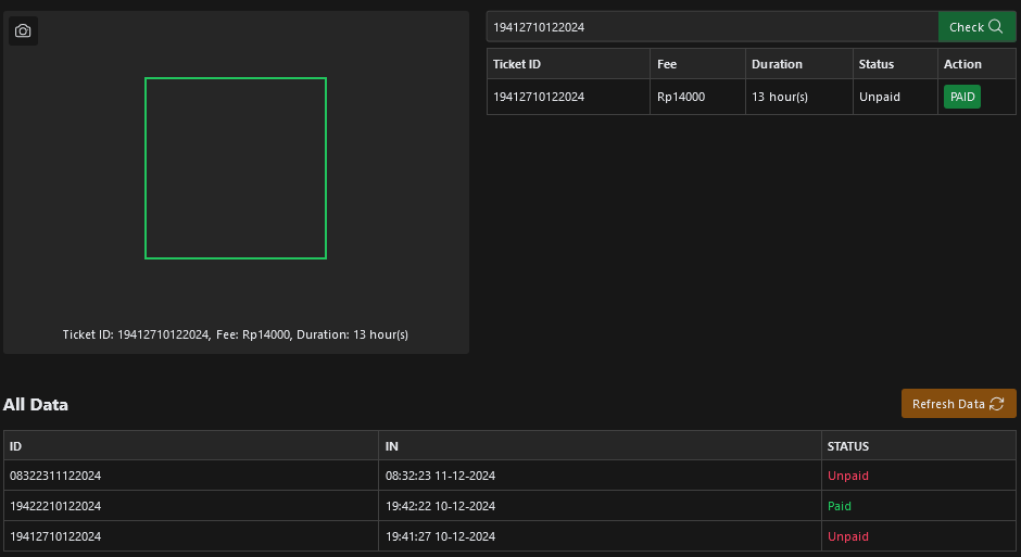 Tiket Parkir - NodeJS