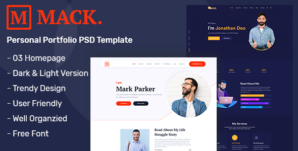 Mack - Personal Portfolio & Business HTML5 Template